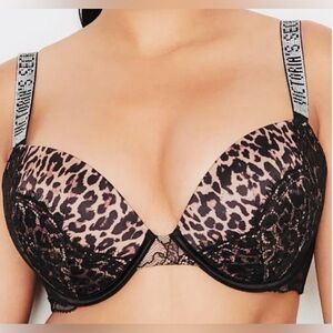 Victoria's Secret VERY SEXY Satin & Lace Shine Strap Push-Up Bra